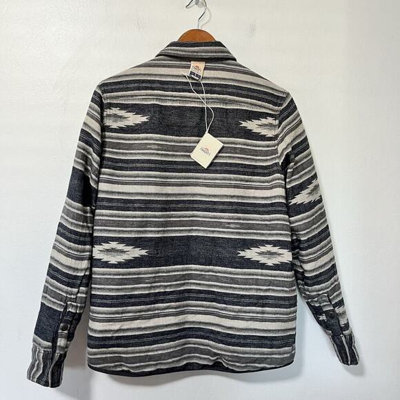 Faherty Reversible Quilted Bondi Jacket Size S Navy Aztec Southwestern Men's NEW - Picture 3 of 13